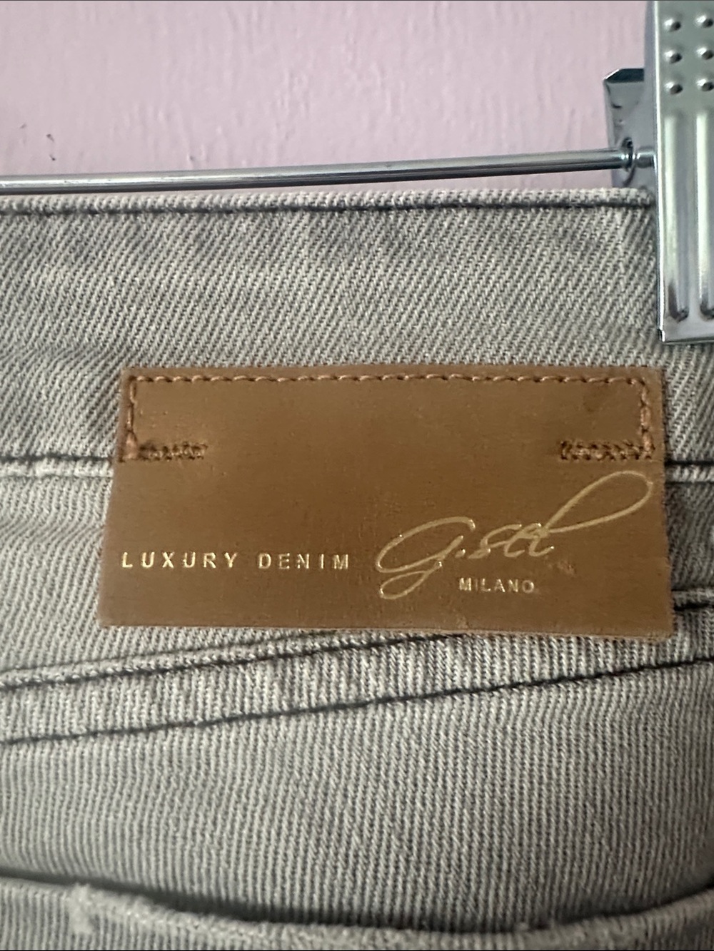 Milano Light Grey High-Rise Women's Jeans - Picture 3 of 5